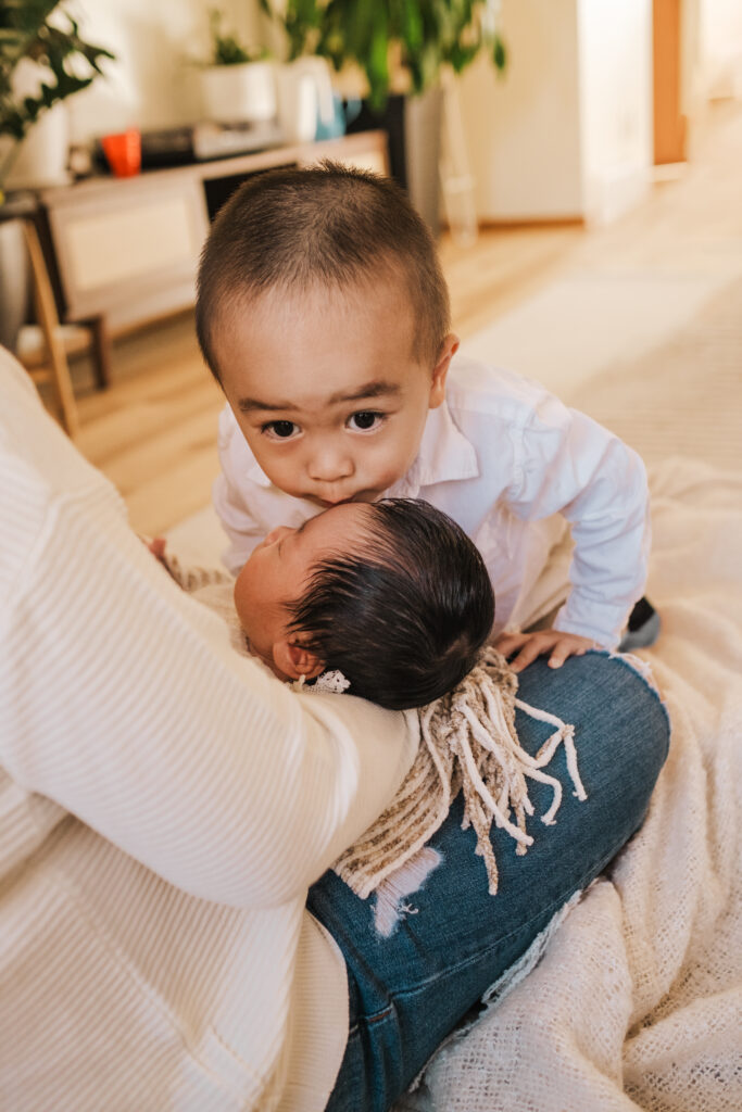 Calgary lifestyle newborn photoshoot